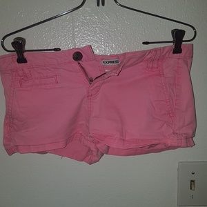 Express Neon Pink Comfort Stretch Shorts